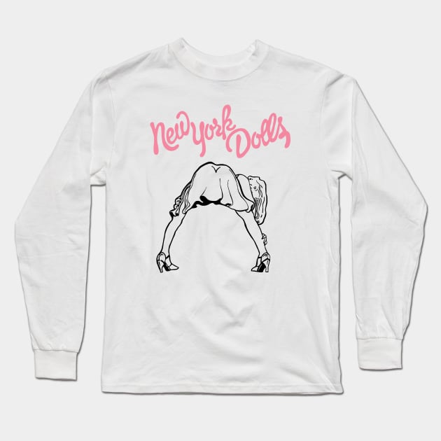 New York Dolls Bent Girl Long Sleeve T-Shirt by Chewbaccadoll